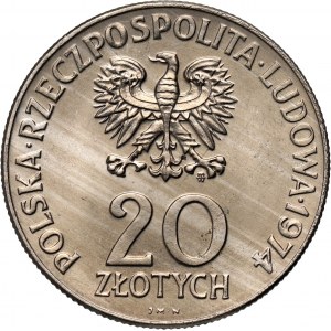 PRL, 20 złotych 1974, XXV lat RWPG, PRÓBA, nikiel