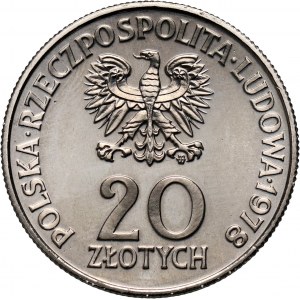 PRL, 20 złotych 1978, Pierwszy Polak w kosmosie, PRÓBA, nikiel