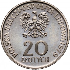 PRL, 20 złotych 1979, Międzynarodowy Rok Dziecka, PRÓBA, nikiel