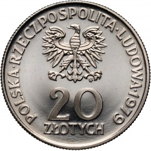 PRL, 20 złotych 1979, Centrum Zdrowia Dziecka, PRÓBA, nikiel