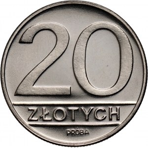 PRL, 20 złotych 1984, PRÓBA, nikiel