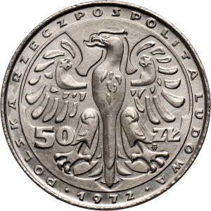 PRL, 50 złotych 1972, Fryderyk Chopin, PRÓBA, nikiel