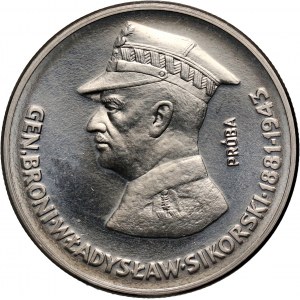 PRL, 50 złotych 1981, Władysław Sikorski, PRÓBA, nikiel