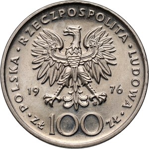PRL, 100 złotych 1976, Kazimierz Pułaski, PRÓBA, nikiel
