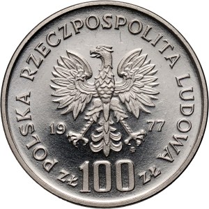PRL, 100 złotych 1977, Ryba, PRÓBA, nikiel