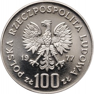 PRL, 100 złotych 1977, Henryk Sienkiewicz, PRÓBA, nikiel