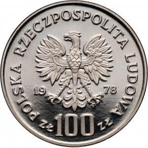 PRL, 100 złotych 1978, Adam Mickiewicz, PRÓBA, nikiel