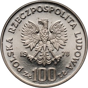 PRL, 100 złotych 1978, Adam Mickiewicz, PRÓBA, nikiel