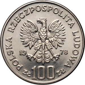 PRL, 100 złotych 1978, Bóbr, PRÓBA, nikiel