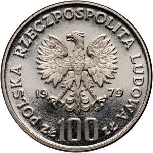 PRL, 100 złotych 1979, Ryś, PRÓBA, nikiel