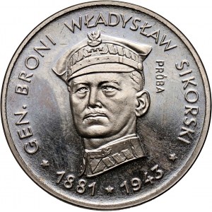 PRL, 100 złotych 1981, Władysław Sikorski, PRÓBA, nikiel