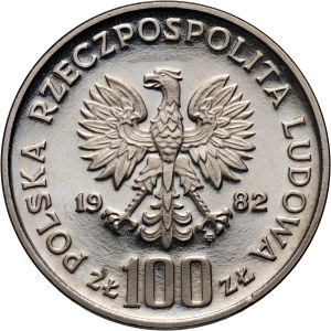 PRL, 100 złotych 1982, Bociany, PRÓBA, nikiel
