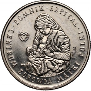 PRL, 100 złotych 1985, Pomnik - Szpital Matki Polki, PRÓBA, nikiel