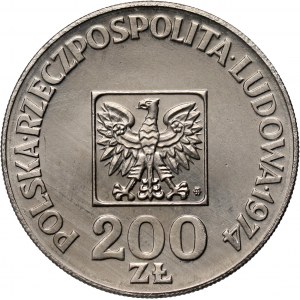 PRL, 200 złotych 1974, XXX lat PRL, PRÓBA, nikiel