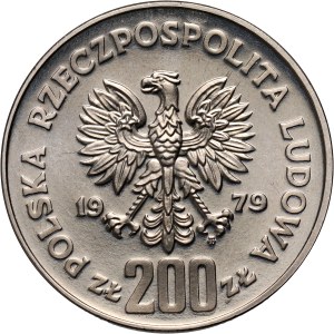 PRL, 200 złotych 1979, Mieszko I półpostać, PRÓBA, nikiel