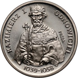 PRL, 200 złotych 1980, Kazimierz I Odnowiciel półpostać, PRÓBA, nikiel