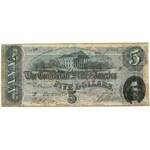 Confederate States of America, 5 Dollars 17.02.1864, series F