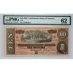 Confederate States of America, 10 Dollars 17.02.1864, series G