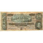 Confederate States of America, 10 Dollars 17.02.1864, series G