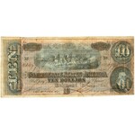 Skonfederowane Stany Ameryki, 10 dolarów 17.02.1864, seria G