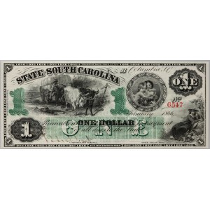 South Carolina, 1 Dollar 1866, series B