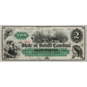 South Carolina, Columbia, 2 Dollars 1866, series B
