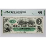 Karolina Południowa, Columbia, 2 dolary 1866, seria B