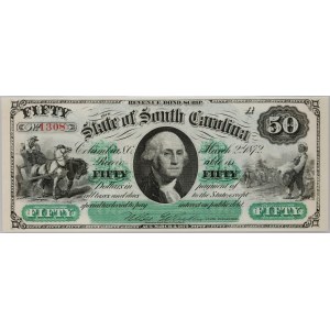 Karolina Południowa, Columbia, 50 dolarów 2.03.1872, seria A