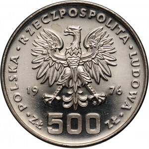 PRL, 500 złotych 1976, Tadeusz Kościuszko, PRÓBA, nikiel