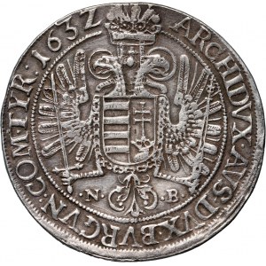 Austria, Ferdinand II, Thaler 1632 NB, Nagybánya