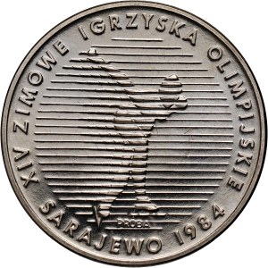 PRL, 500 złotych 1983, XIV ZIO Sarajewo 1984, PRÓBA, nikiel