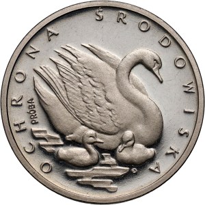 PRL, 500 złotych 1984, Łabędzie, PRÓBA, nikiel