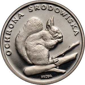PRL, 500 złotych 1985, Wiewiórka, PRÓBA, nikiel
