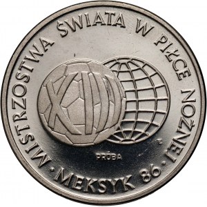 PRL, 1000 złotych 1986, MŚ w piłce nożnej - Meksyk`86, PRÓBA, nikiel