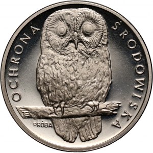 PRL, 1000 złotych 1986, Sowa, PRÓBA, nikiel