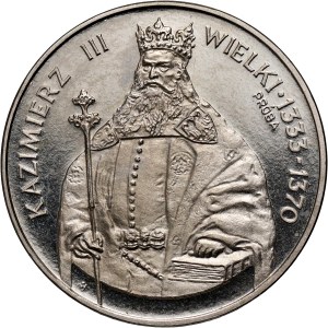 PRL, 1000 złotych 1987, Kazimierz III Wielki, PRÓBA, nikiel