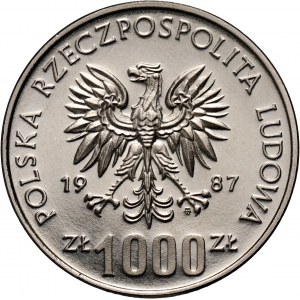 PRL, 1000 złotych 1987, Igrzyska XXIV Olimpiady 1988, PRÓBA, nikiel