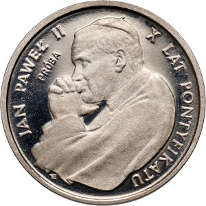 PRL, 1000 złotych 1988, Jan Paweł II - X lat pontyfikatu, PRÓBA, nikiel