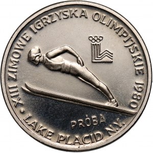 PRL, 2000 złotych 1980, XIII ZIO Lake Placid 1980, PRÓBA, nikiel