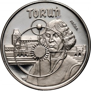PRL, 5000 złotych 1989, Toruń - Mikołaj Kopernik, PRÓBA, nikiel