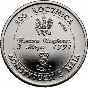 III RP, 10000 złotych 1991, 200. rocznica Konstytucji 3 Maja, PRÓBA, nikiel