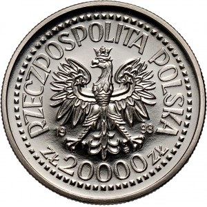 III RP, 20000 złotych 1993, Kazimierz IV Jagiellończyk, PRÓBA, nikiel