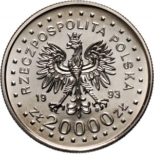 III RP, 20000 złotych 1993, XVII ZIO Lillehammer 1994, PRÓBA, nikiel