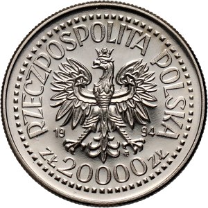 III RP, 20000 złotych 1994, 75 lat Związku Inwalidów Wojennych, PRÓBA, nikiel