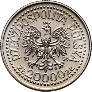 III RP, 20000 złotych 1994, Zygmunt I Stary, PRÓBA, nikiel