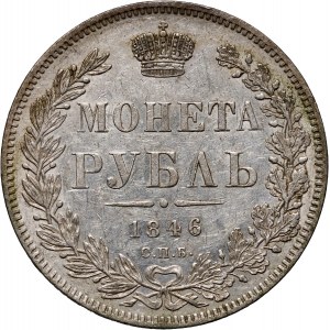 Rosja, Mikołaj I, rubel 1846 СПБ ПА, Petersburg