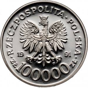 III RP, 100000 złotych 1991, Bitwa o Anglię 1940, PRÓBA, nikiel