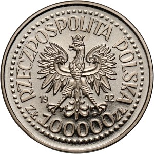 III RP, 100000 złotych 1992, Wojciech Korfanty, PRÓBA, nikiel