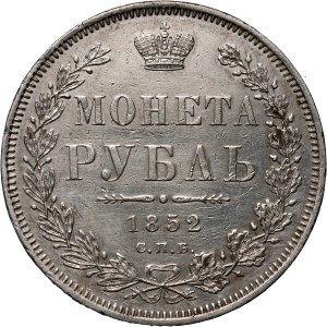 Rosja, Mikołaj I, rubel 1852 СПБ HI, Petersburg