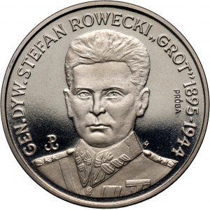 III RP, 200000 złotych 1990, Gen. Stefan Rowecki - Grot, PRÓBA, nikiel